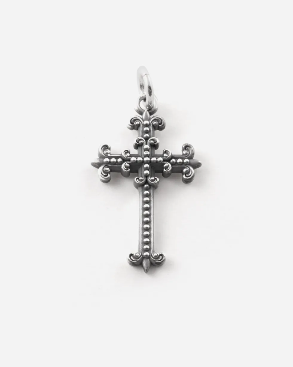 CIONDOLO CROCE GOTICA PICCOLA GRACIA IN ARGENTO