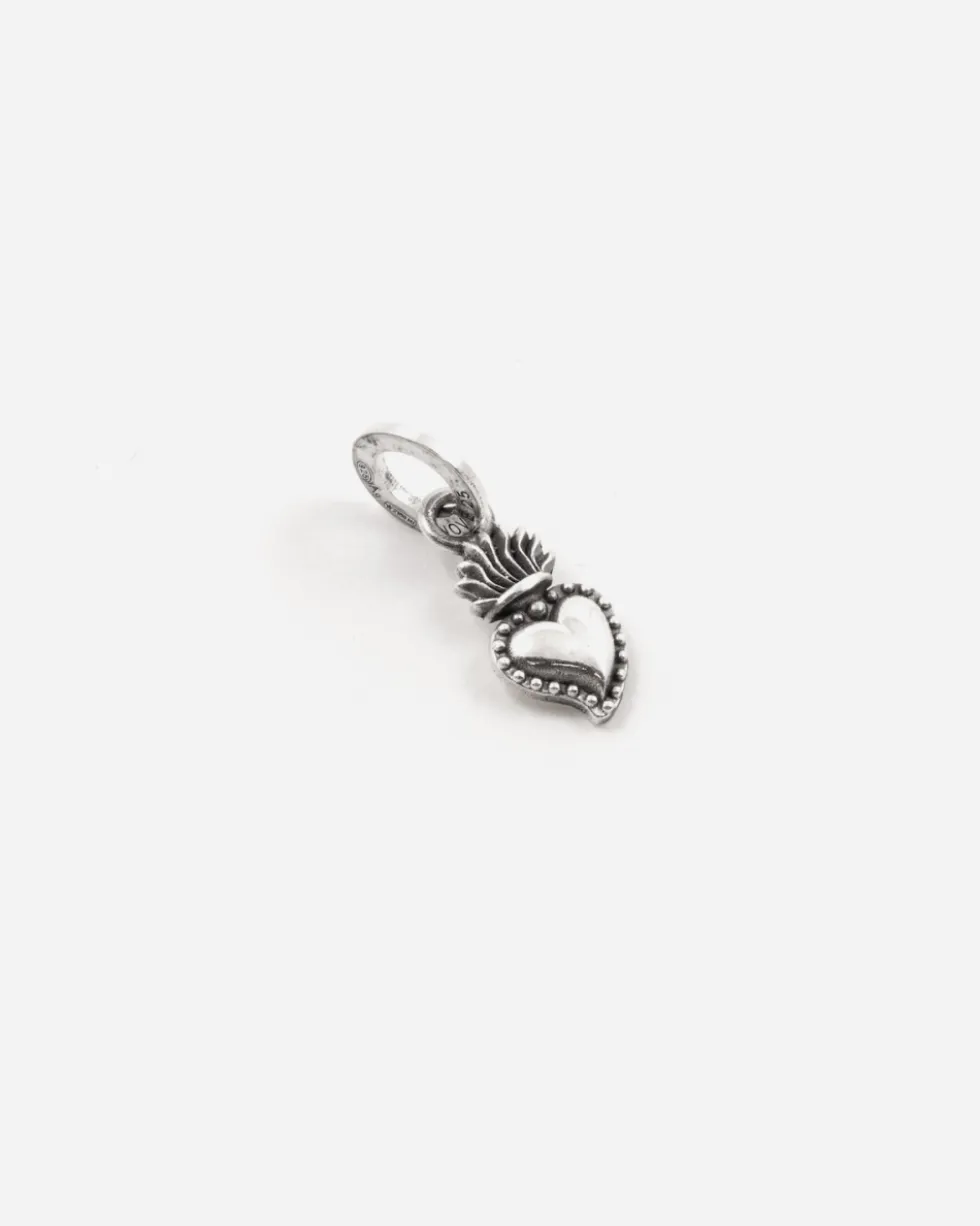 CIONDOLO MINI CHARM CUORE EX-VOTO IN ARGENTO