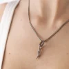 CIONDOLO MINI CHARM FERRO DI CAVALLO PUNTINATO IN ARGENTO