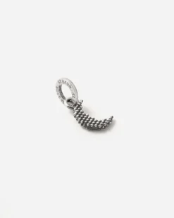 CIONDOLO MINI CHARM LUNA PUNTINATA IN ARGENTO