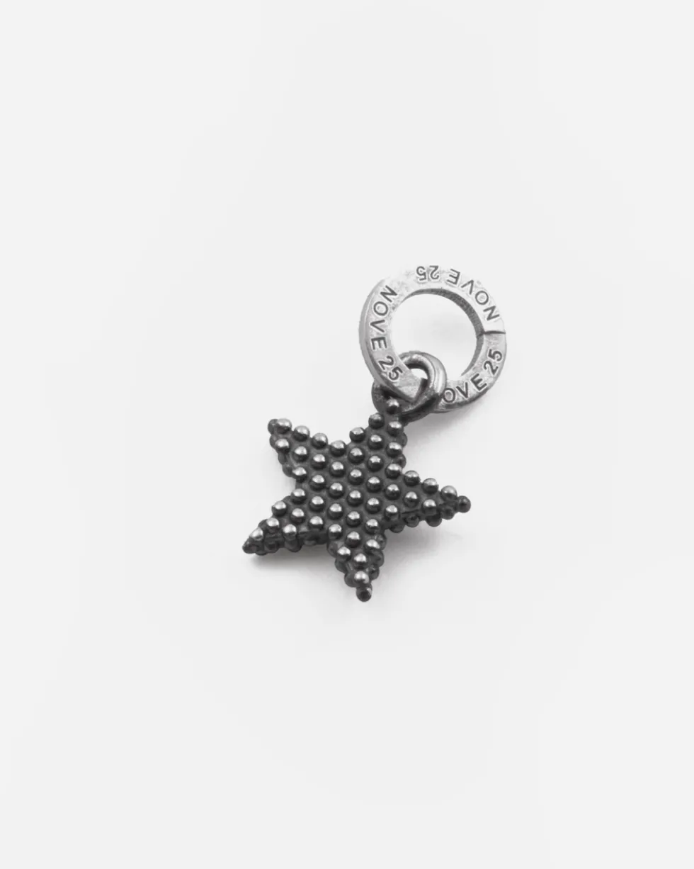 CIONDOLO MINI CHARM STELLA PUNTINATA IN ARGENTO