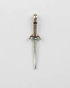 CIONDOLO PUGNALE ZIRCONATO ARGENTO