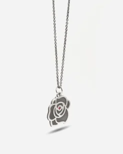 CIONDOLO ROSA EROX IN ARGENTO