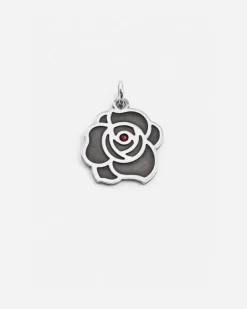CIONDOLO ROSA EROX IN ARGENTO
