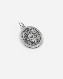 CIONDOLO SANTINO ANGELO CUSTODE IN ARGENTO