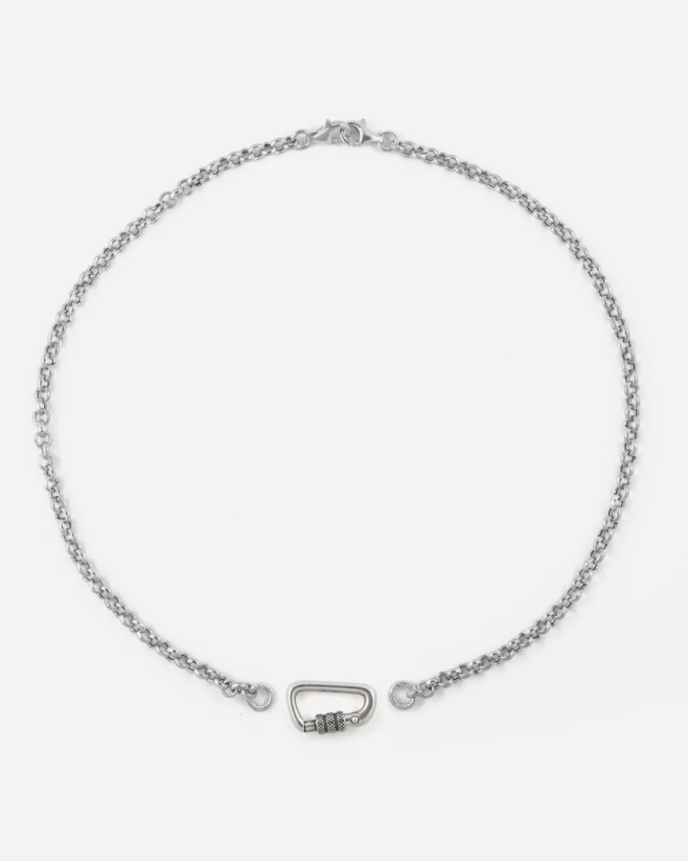 COLLANA BERGER 400 IN ARGENTO CON MOSCHETTONE