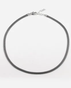COLLANA CALZA PIATTA IN ARGENTO