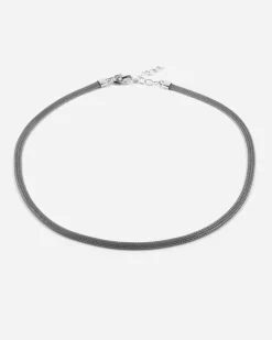 COLLANA CALZA PIATTA IN ARGENTO