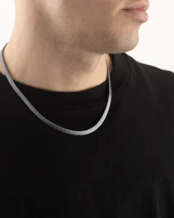 COLLANA CALZA PIATTA IN ARGENTO