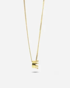 COLLANA CON CIONDOLO CORONA KEBHOUZE PLACCATA ORO