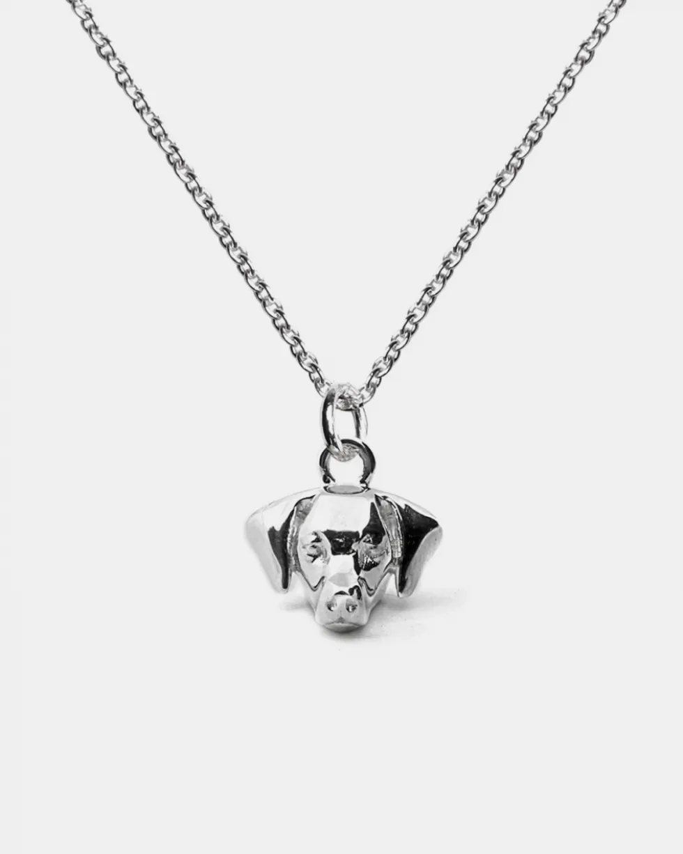 COLLANA CON CIONDOLO WEIMARANER IN ARGENTO