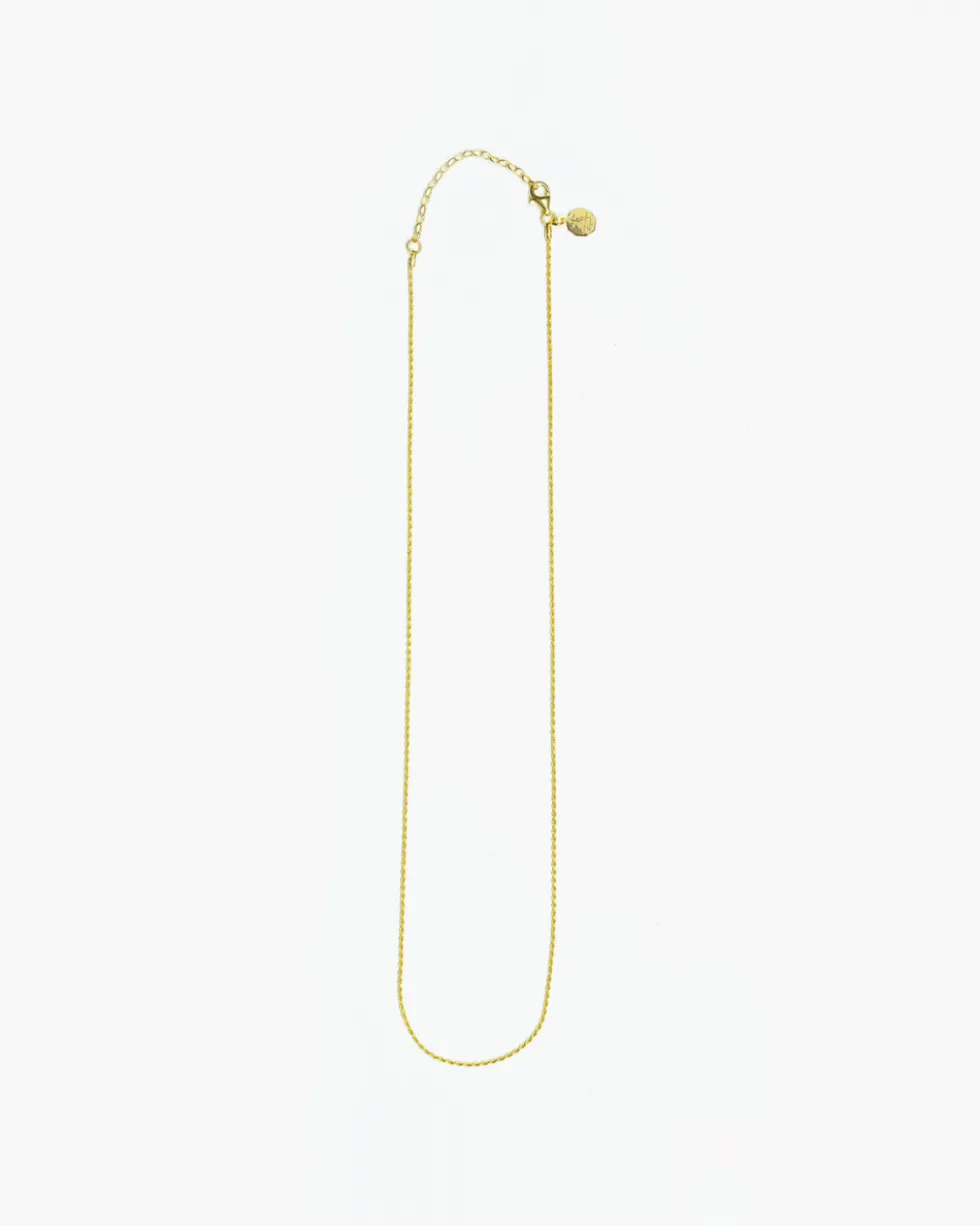 COLLANA CORDA DIAMANTATA 025 CON ALLUNGHINI ORO GIALLO