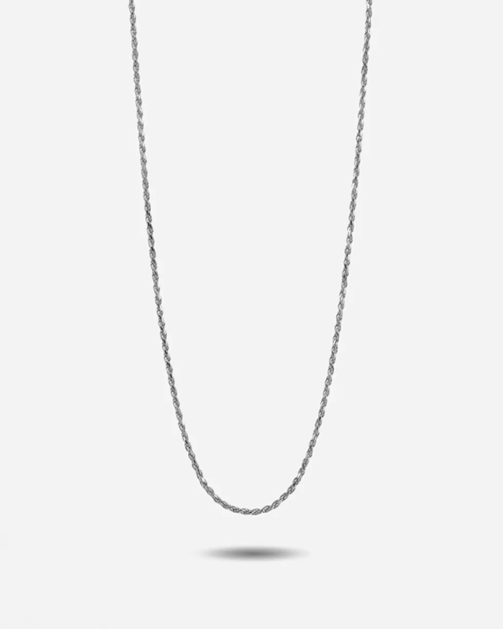 COLLANA CORDA DIAMANTATA 025 IN ARGENTO CON ALLUNGHINI