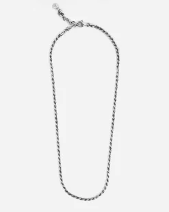 COLLANA CORDA 070 IN ARGENTO CON ALLUNGHINI