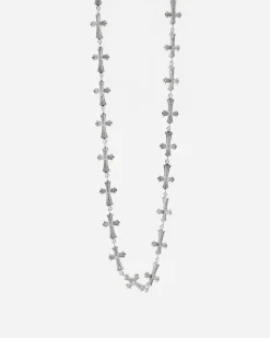 COLLANA CROCI GOTICHE IN ARGENTO CON BRILLANTI
