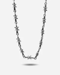 COLLANA FILO SPINATO IN ARGENTO