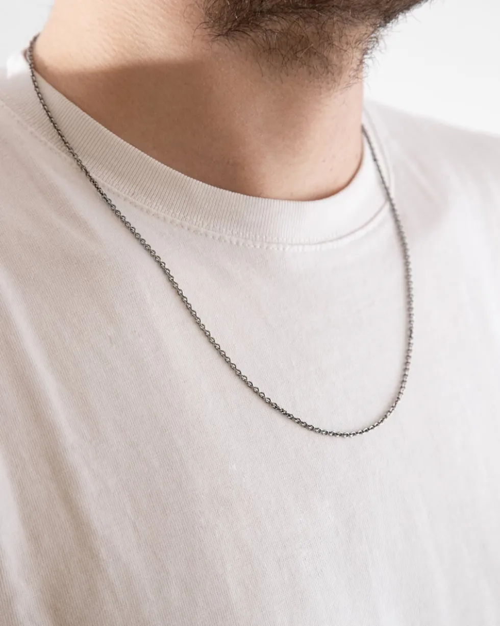 COLLANA FORZATINA 060 IN ARGENTO BRUNITO