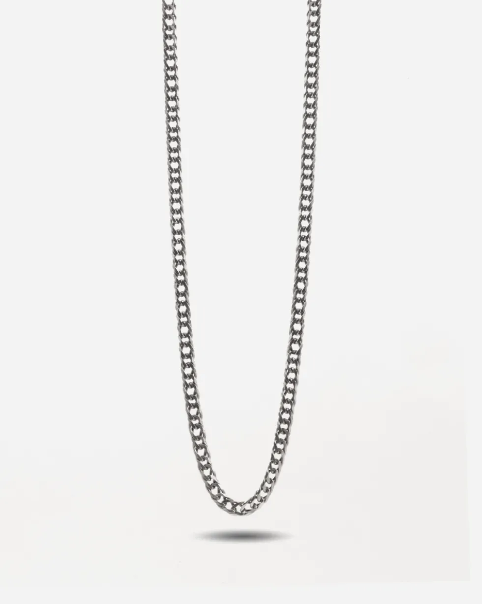 COLLANA GRUMETTA DOPPIO ROMBO IN ARGENTO