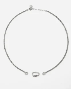 COLLANA GRUMETTA 080 IN ARGENTO CON MOSCHETTONE