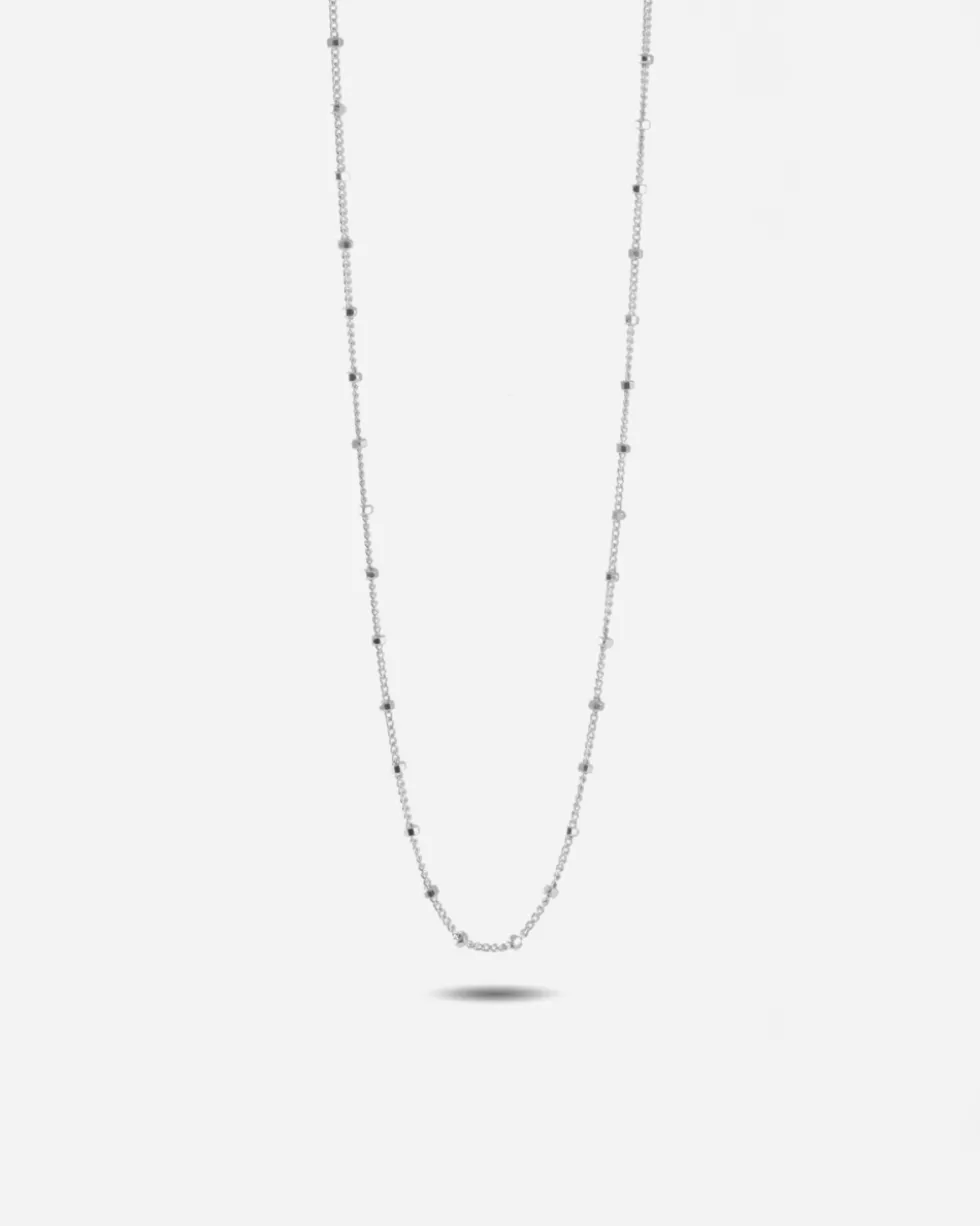 COLLANA GRUMETTINA CON CUBI IN ARGENTO