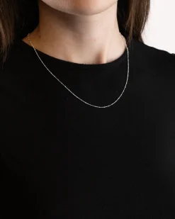 COLLANA GRUMETTINA CON CUBI IN ARGENTO
