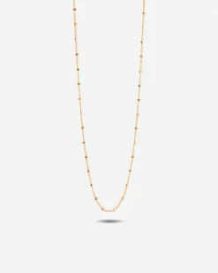 COLLANA GRUMETTINA CON CUBI PLACCATA ORO