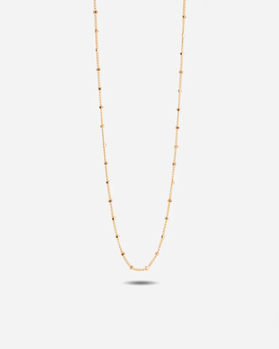 COLLANA GRUMETTINA CON CUBI PLACCATA ORO