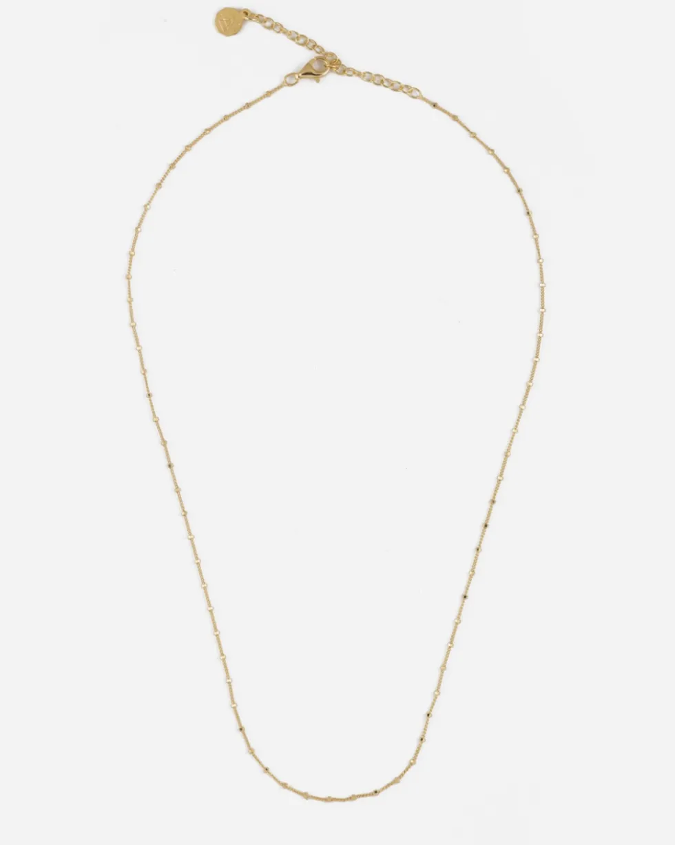 COLLANA GRUMETTINA CON CUBI PLACCATA ORO