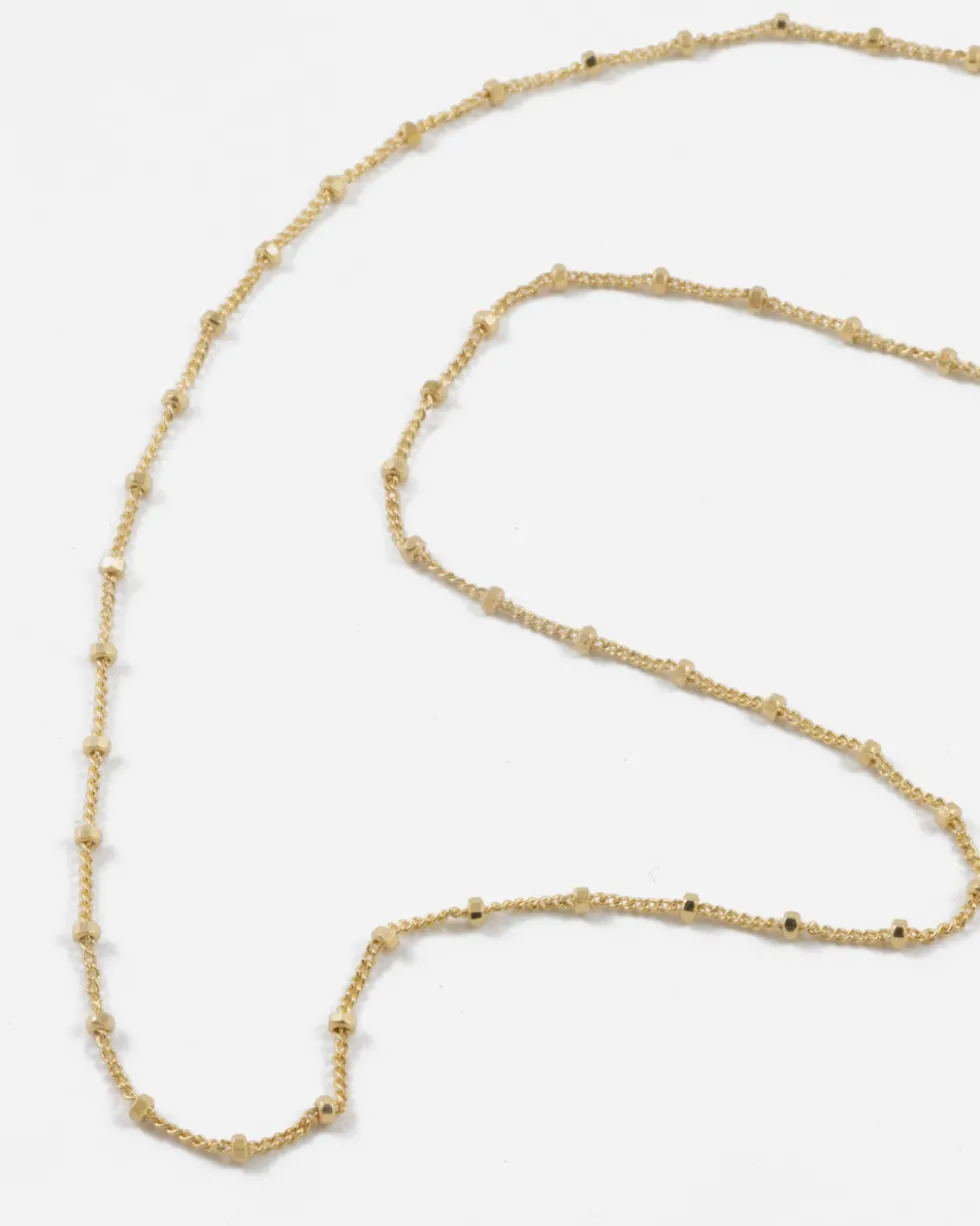 COLLANA GRUMETTINA CON CUBI PLACCATA ORO