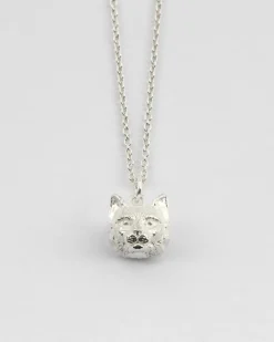 COLLANA PENDENTE GATTO NORVEGESE DELLE FORESTE IN ARGENTO