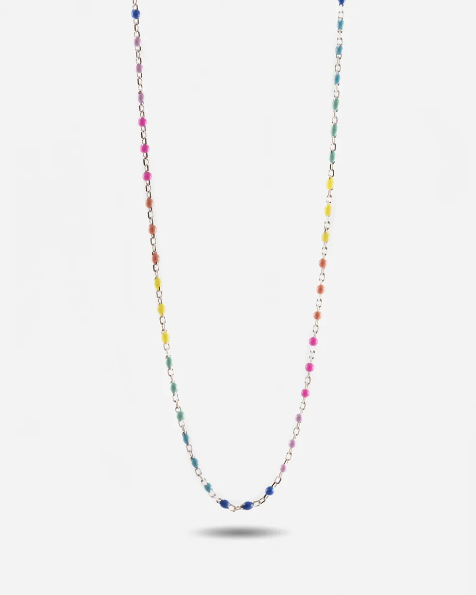 COLLANA SMALTO MULTICOLOR IN ARGENTO