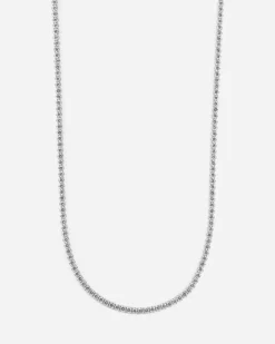 COLLANA TENNIS IN ARGENTO CON BRILLANTI BIANCHI