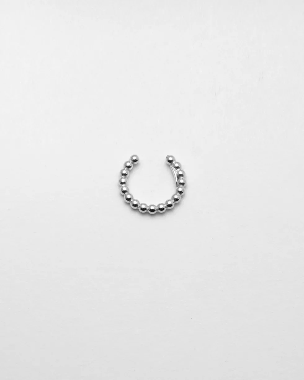 EAR CUFF ORECCHINO SENZA BUCO PALLINE UN GIRO IN ARGENTO