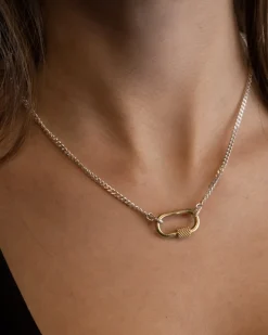 MINI MOSCHETTONE OVALE IN BRONZO PLACCATO ORO
