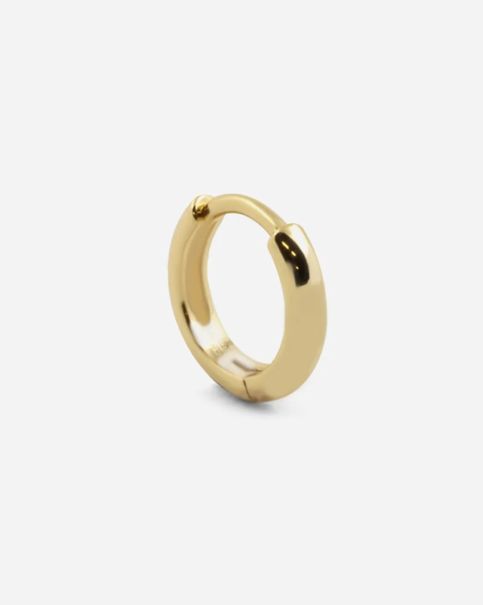 ORECCHINO A CERCHIO DIAM 8 MM CON SCATTINO PLACCATO ORO