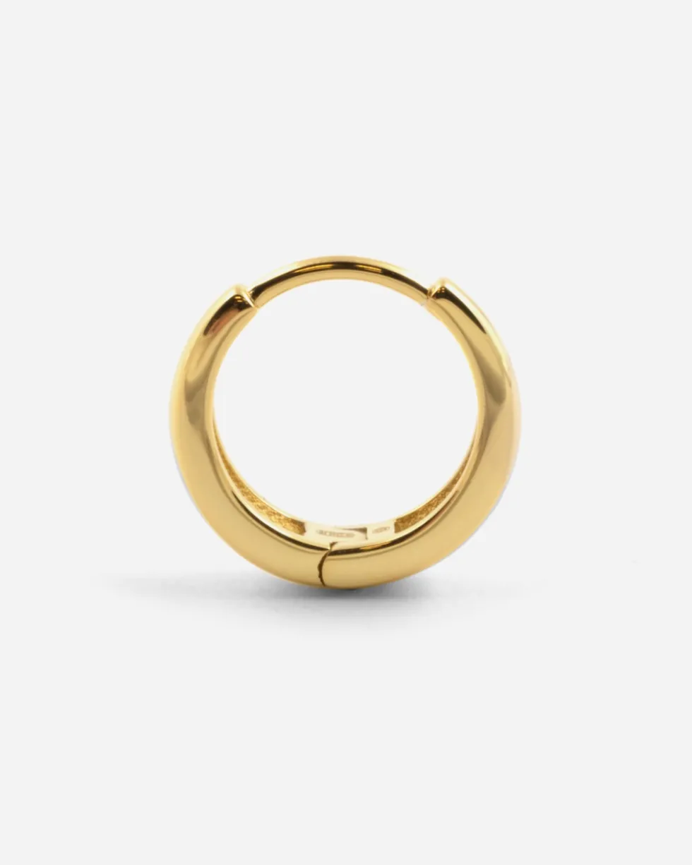 ORECCHINO A CERCHIO DIAM 11 MM CON SCATTINO PLACCATO ORO
