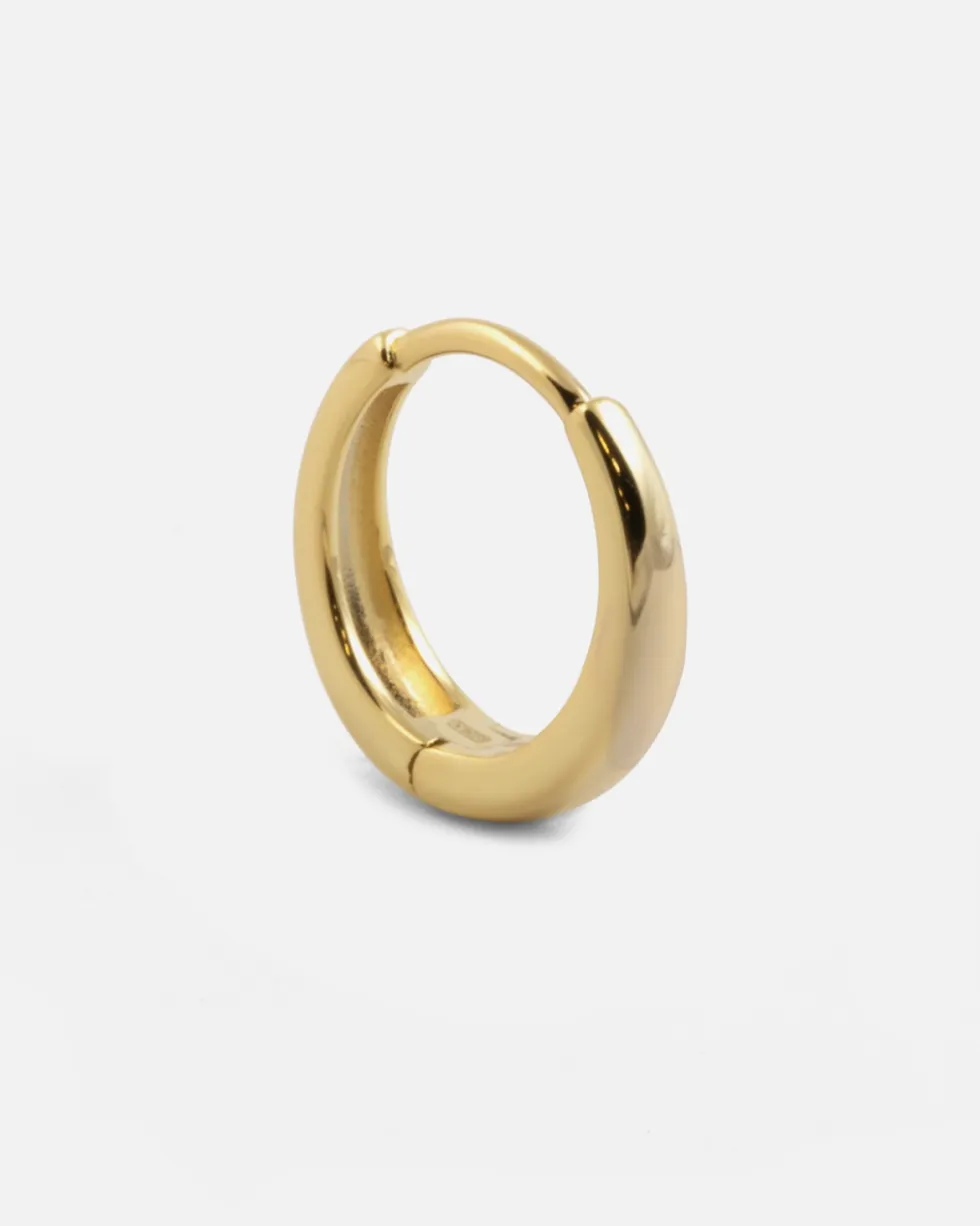 ORECCHINO A CERCHIO DIAM 11 MM CON SCATTINO PLACCATO ORO