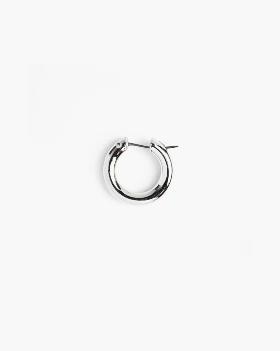 ORECCHINO A CERCHIO FILO TONDO 4 - 12MM IN ARGENTO RODIATO