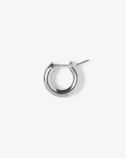 ORECCHINO A CERCHIO FILO TONDO 4 - 8MM IN ARGENTO RODIATO