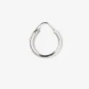 ORECCHINO A CERCHIO IMPERNATO FILO TONDO 2,5 - 15MM IN ARGENTO RODIATO