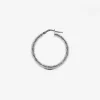 ORECCHINO DIAMOND HOOP GRANDE IN ARGENTO RODIATO