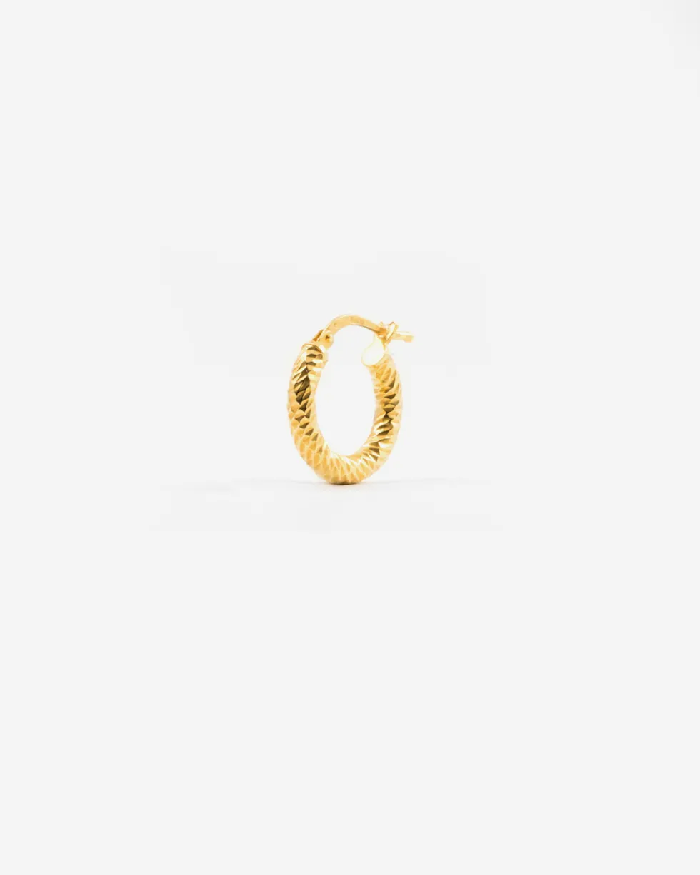 ORECCHINO DIAMOND HOOP PICCOLO PLACCATO ORO