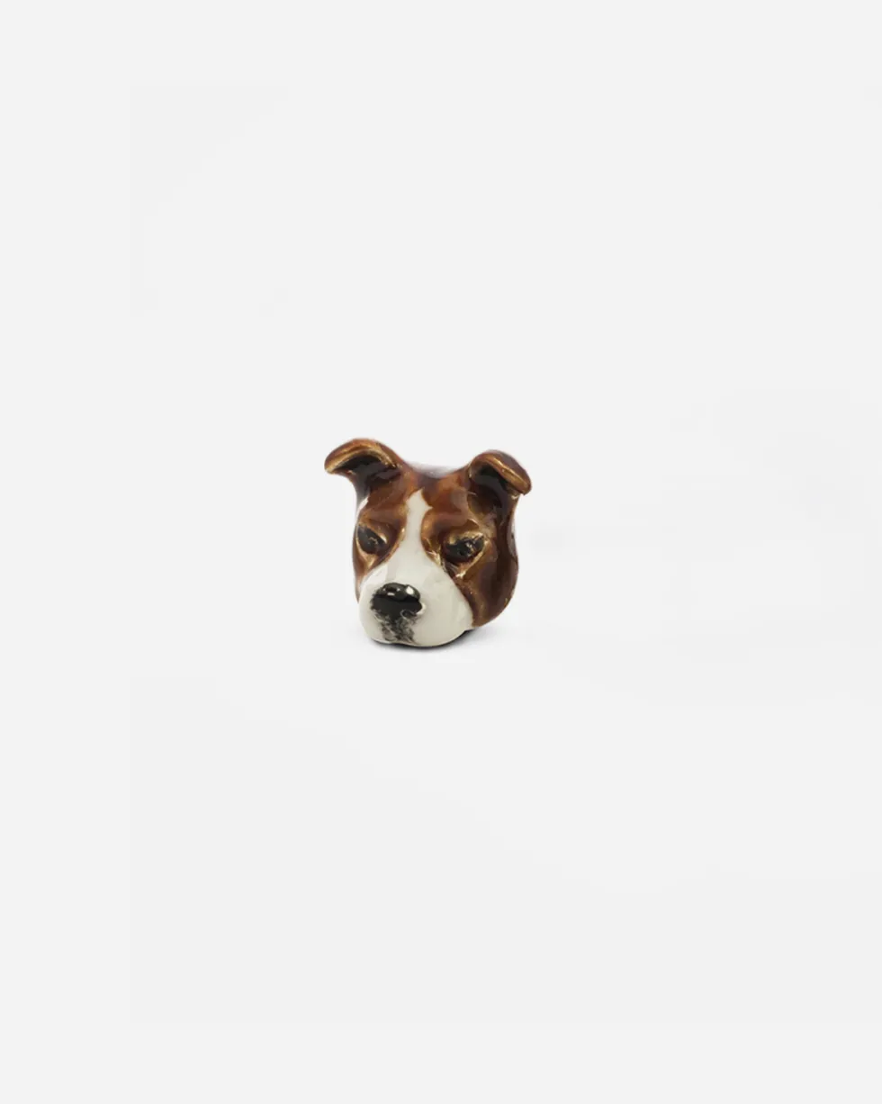 ORECCHINO DOG FEVER AMERICAN STAFFORDSHIRE SMALTATO