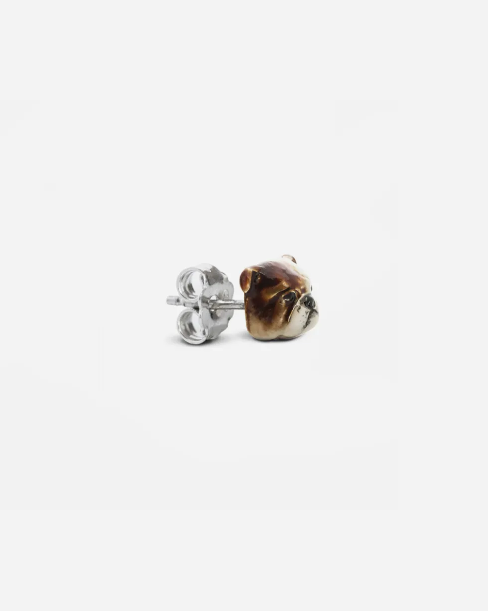ORECCHINO DOG FEVER BULLDOG INGLESE SMALTATO