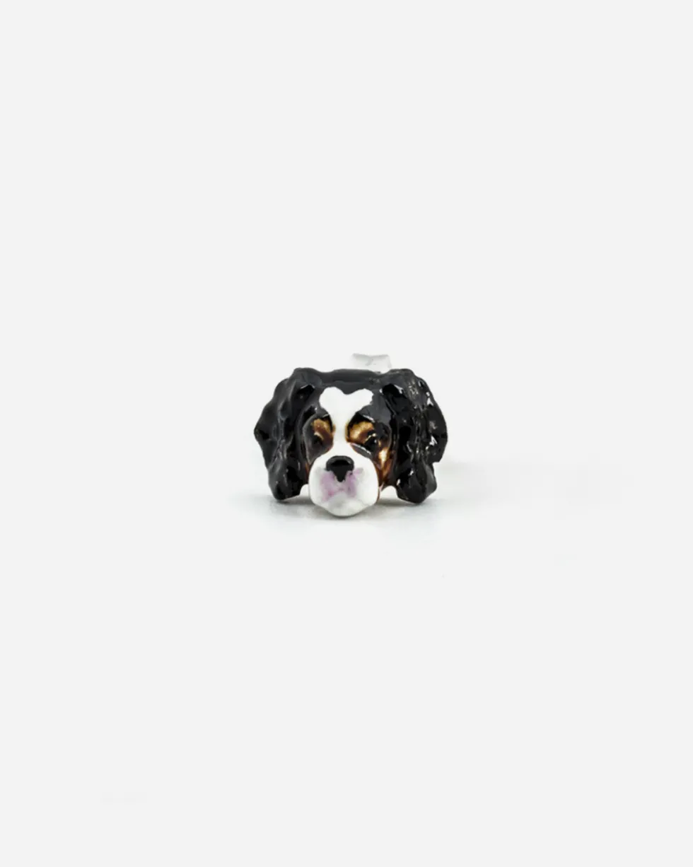 ORECCHINO DOG FEVER CAVALIER KING SMALTATO