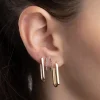 ORECCHINO PIERCING ETNICO PICCOLO IN ARGENTO RODIATO