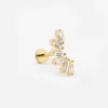 ORECCHINO PIERCING GOLDEN BLOOM PLACCATO ORO CON PIETRE