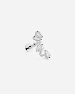 ORECCHINO PIERCING SILVER BLOOM IN ARGENTO CON PIETRE