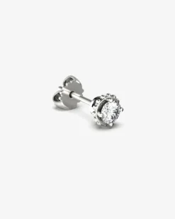 ORECCHINO PUNTO LUCE IN ARGENTO CON DIAMANTE DA 0.3 ct
