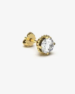 ORECCHINO PUNTO LUCE IN ORO CON DIAMANTE DA 1 ct